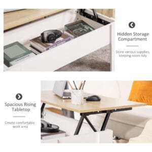 Homcom Lift Top Coffee Table w/Storage