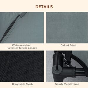 Pawhut Elevated Dog Bed Cooling w/Canopy