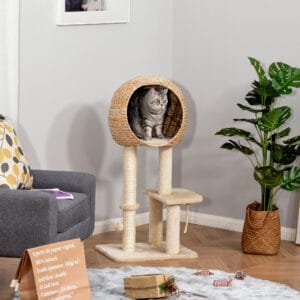 Pawhut Cat Tree Tower Climbing Tower 100cm