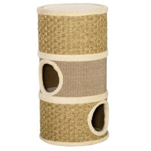 Pawhut Cat Barrel Tree Tower w/ Sisal Rope