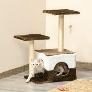 Pawhut Cat Tree w/ Sisal Scratching Posts