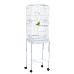 PawHut Bird Cage w/ Stand Sliding Tray