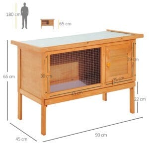 Pawhut Rabbit Hutch Guinea Pig House