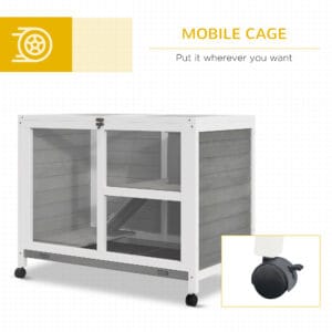 PawHut Wood Rabbit Hutch with Ramp PawHut Wood Rabbit Hutch with Ramp