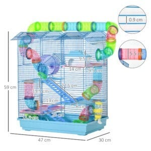 Pawhut 5-Tier Hamster Cage w/ Accessories