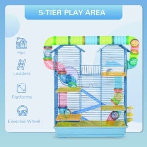 Pawhut 5-Tier Hamster Cage w/ Accessories