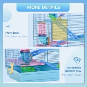 Pawhut 5-Tier Hamster Cage w/ Accessories