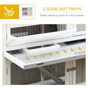 Pawhut 2-Tier Wooden Rabbit Hutch