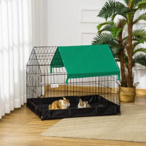 Pawhut Rabbit Cage Guinea House Playpen