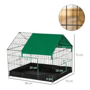 Pawhut Rabbit Cage Guinea House Playpen
