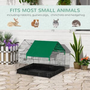 Pawhut Rabbit Cage Guinea House Playpen