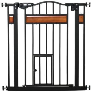 Pawhut Dog Gate Pet Safety Gate Auto Close