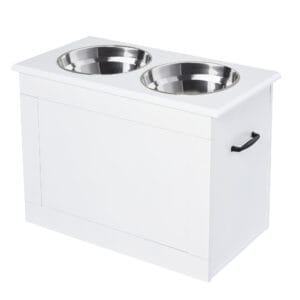 Pawhut Elevated Dog Bowls w/ Storage