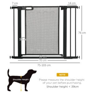 Pawhut Dog Safety Gate Auto Close