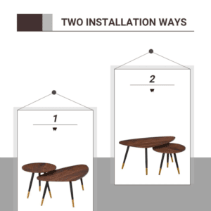 Nesting Coffee Tables Set of 2 Stackable