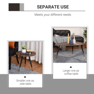 Nesting Coffee Tables Set of 2 Stackable