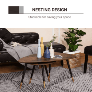 Nesting Coffee Tables Set of 2 Stackable