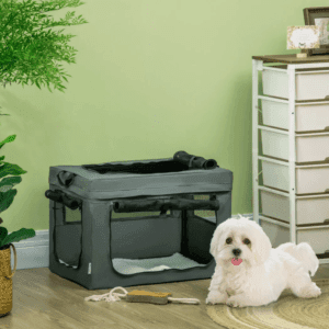 Dog Carrier w/ Cushion Grey 60cm