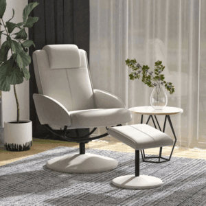 Recliner Armchair Leather Stool