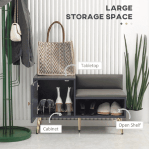 Shoe Bench w/ Storage Cabinet Seating