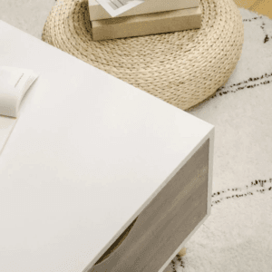 Coffee Table w/ Shelves & 2 Drawers