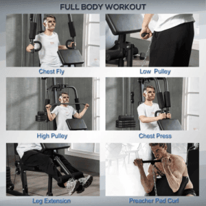 Multifunction Home Gym w/ 45kg Weights