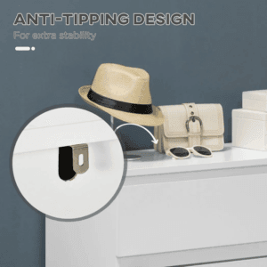 Chest of Drawers 3-Drawer Dresser White