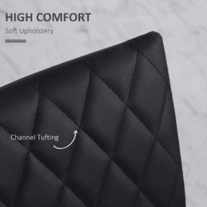 Dining Chairs Faux Leather Set of 4 Black