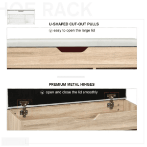 Homcom Sit-On Shoe Storage Grey