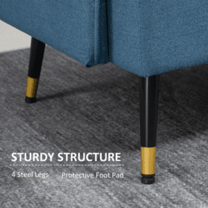 Homcom 2 Seater Sofas Button Tufted Blue Homcom 2 Seater Sofas Button Tufted Blue