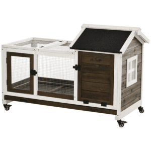 PawHut Rabbit/Guinea Pig Hutch w/ Tray