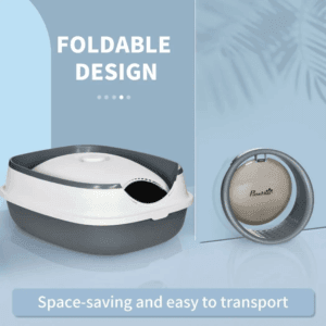 PawHut Cat Litter Tray w/ Lid Deodorant