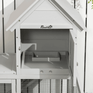 PawHut Rabbit Hutch Guinea Pig Cage With Slide-Out