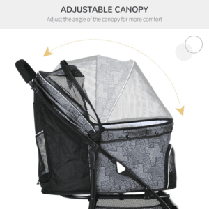 PawHut Foldable Dog Stroller Grey