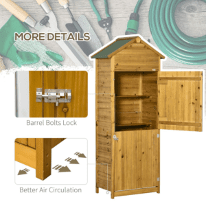 Outsunny Wooden Shed Tool Cabinet