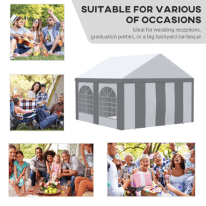 Outsunny Marquee Gazebo 4 x 4m