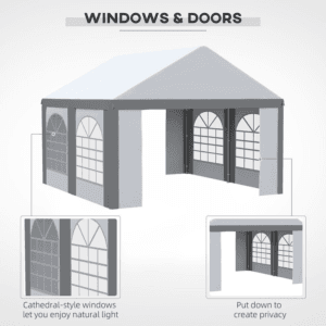 Outsunny Marquee Gazebo 4 x 4m