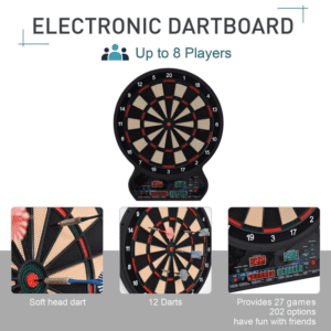 Homcom Electronic Dartboard LED Score