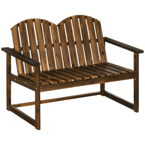 Outsunny Wooden Bench 2 People Loveseat
