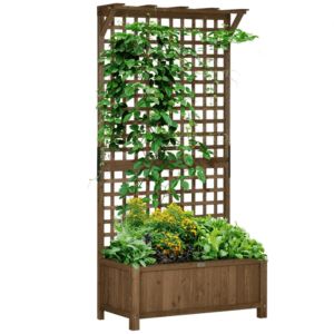 Outsunny Wooden Trellis Planter