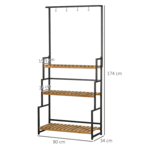 Outsunny 3 Tier Planter Rack w/ Hooks