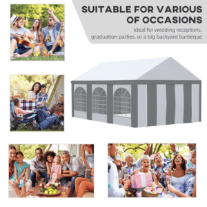 Outsunny 6 x 4m Gazebo with Sides