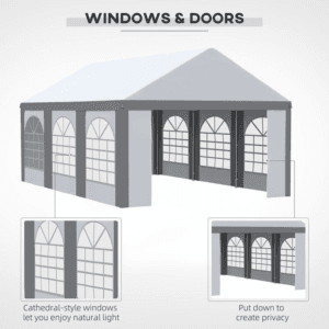 Outsunny 6 x 4m Gazebo with Sides