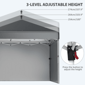 Outsunny 3 x 3m Pop Up Gazebo Dark Grey