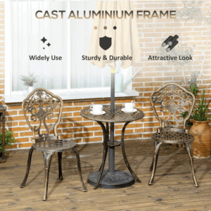 Outsunny Garden Bistro Set 3 Piece