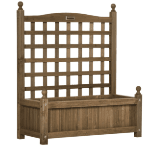 Outsunny Planter w/ Trellis Brown