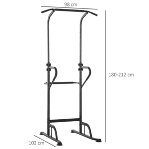 Homcom Power Tower Dip Station Pull Up Bar