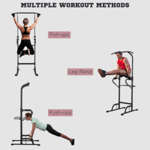 Homcom Power Tower Dip Station Pull Up Bar