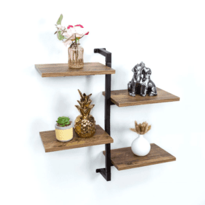 Pargi Dark Oak Tall Wall Shelf