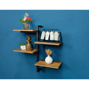 Pargi Dark Oak Tall Wall Shelf